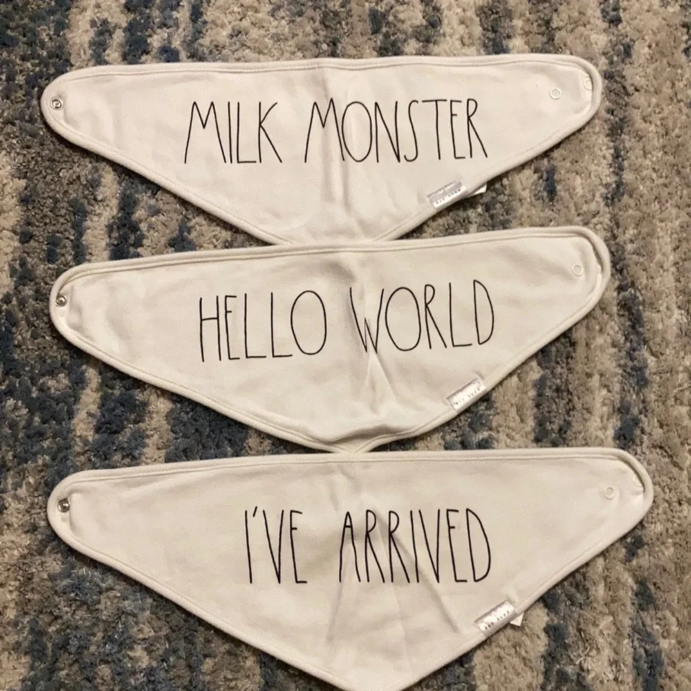 Rae Dunn Baby Bibs set of 3